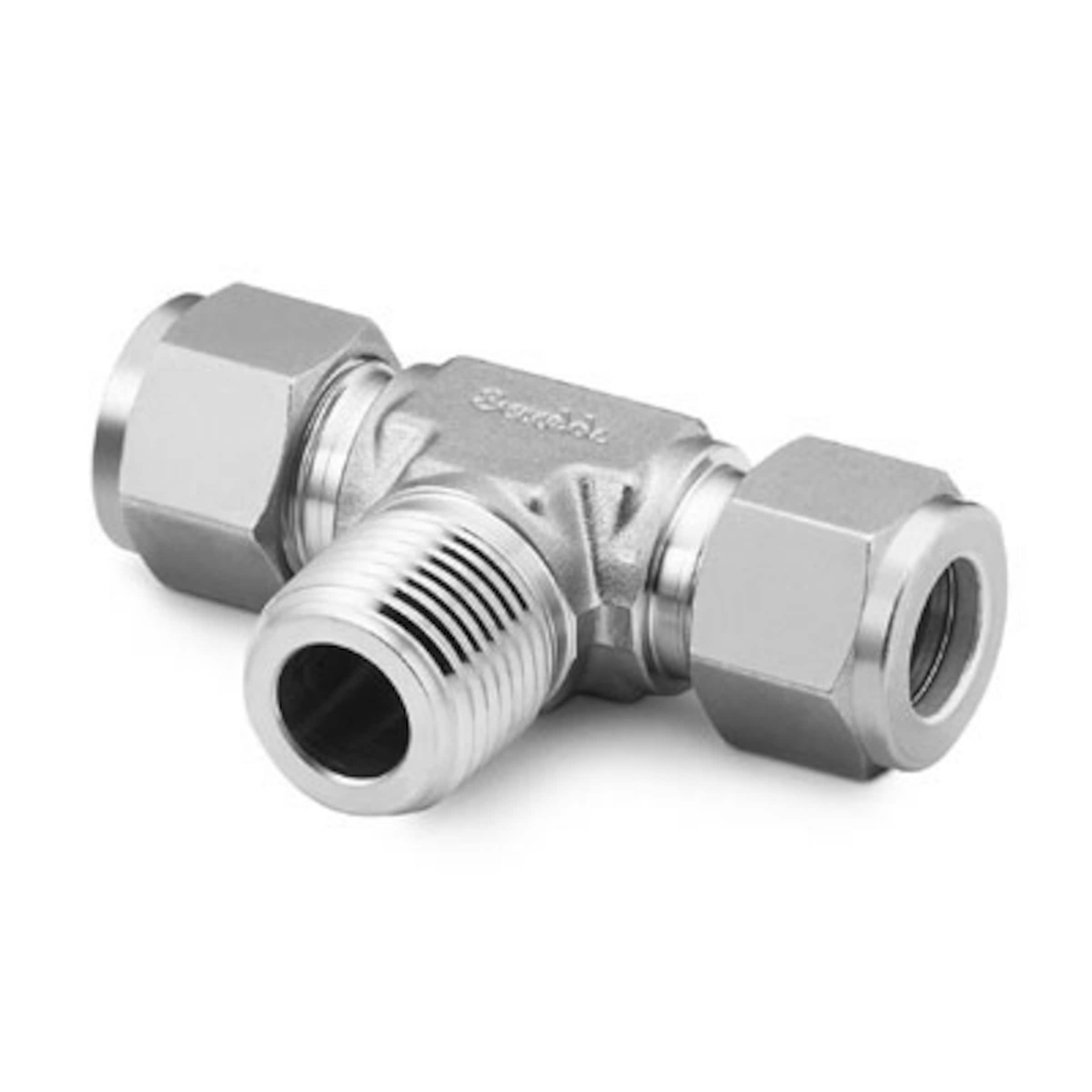 Stainless Steel Swagelok Tube Fitting, Male Branch Tee, 1/2 in. Tube OD