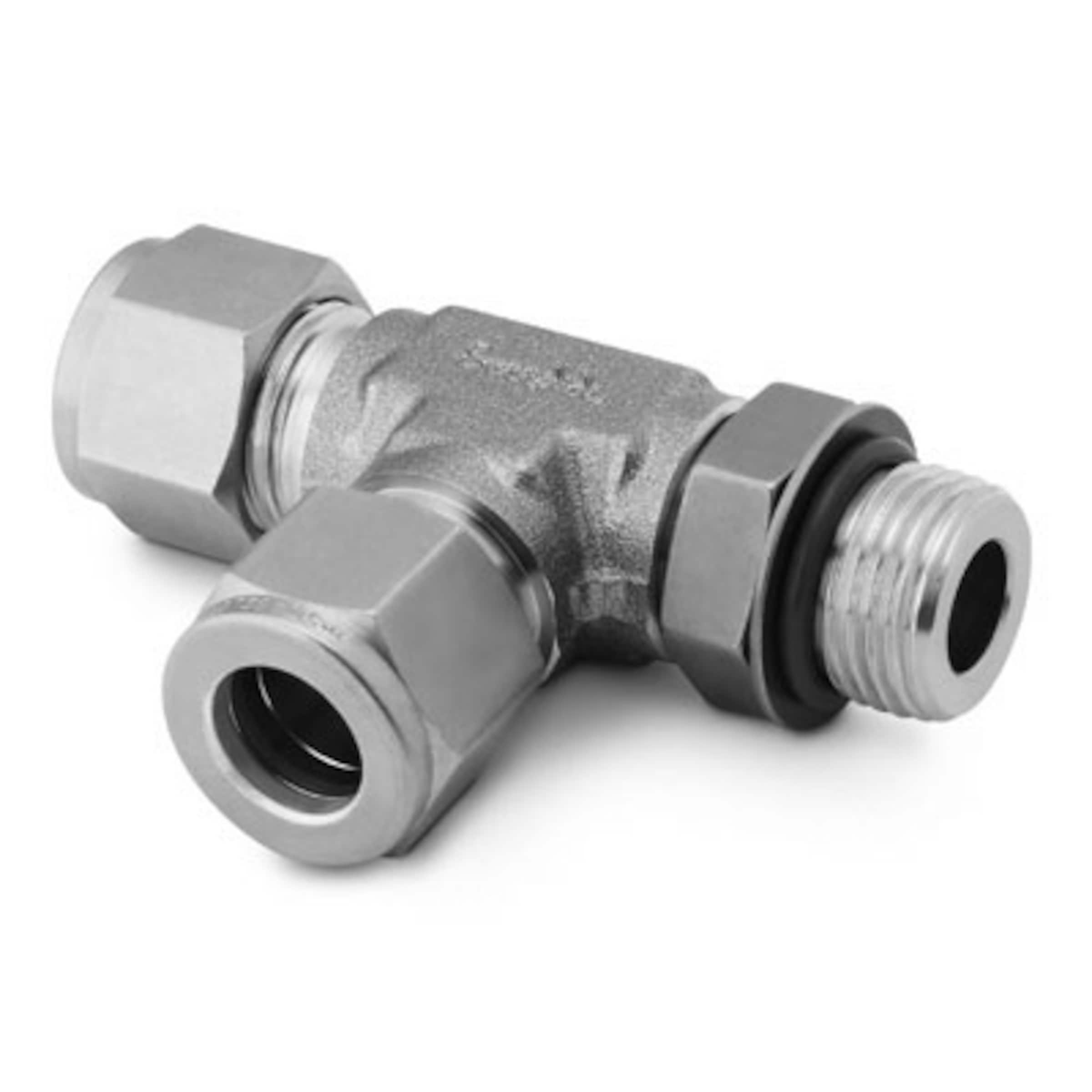 Stainless Steel Swagelok Tube Fitting, Positionable Male Run Tee, 1/4