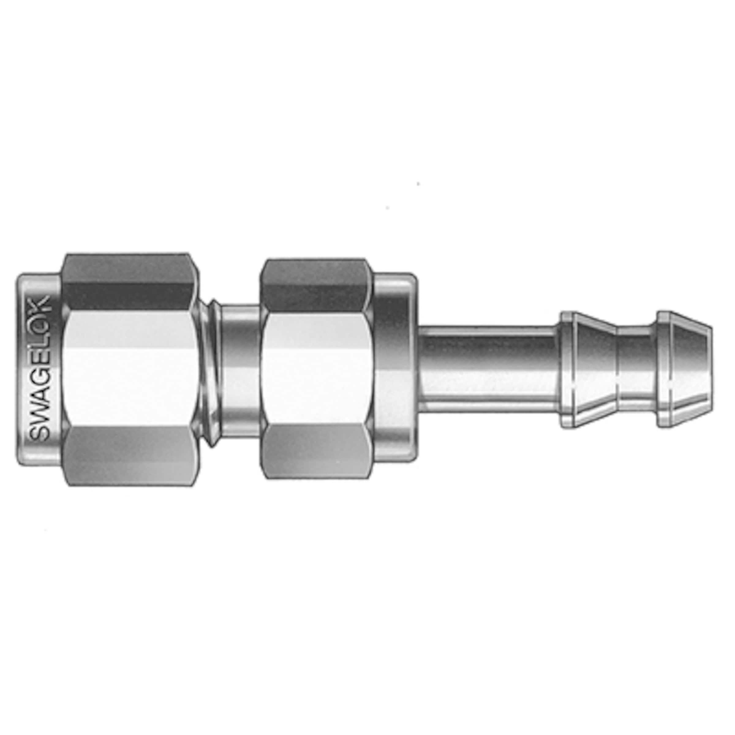 MultiPurpose PushOn Hose End Connection, 1/2 in. Stainless Steel