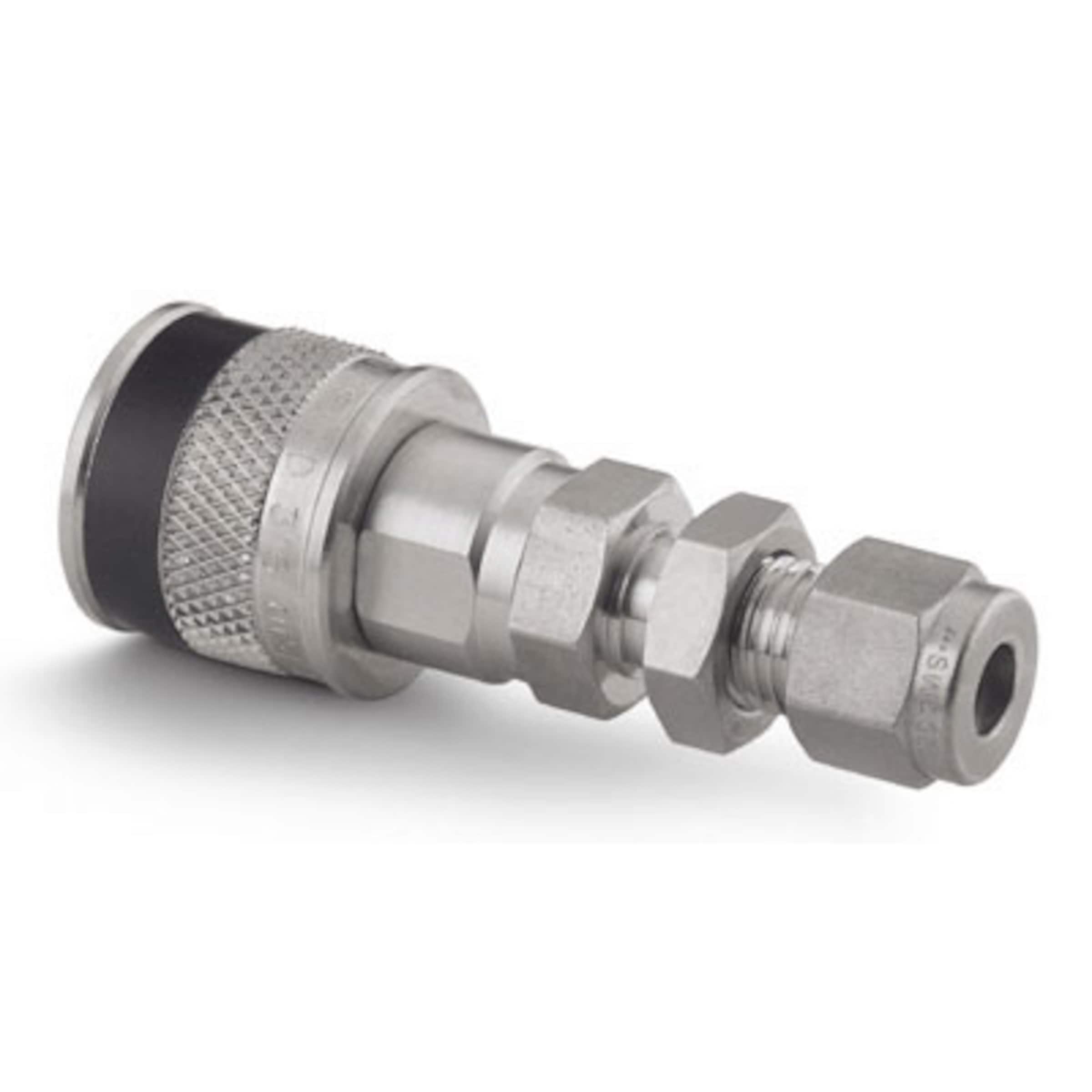 Stainless Steel Instrumentation Quick Connect Bulkhead Body, 6 mm