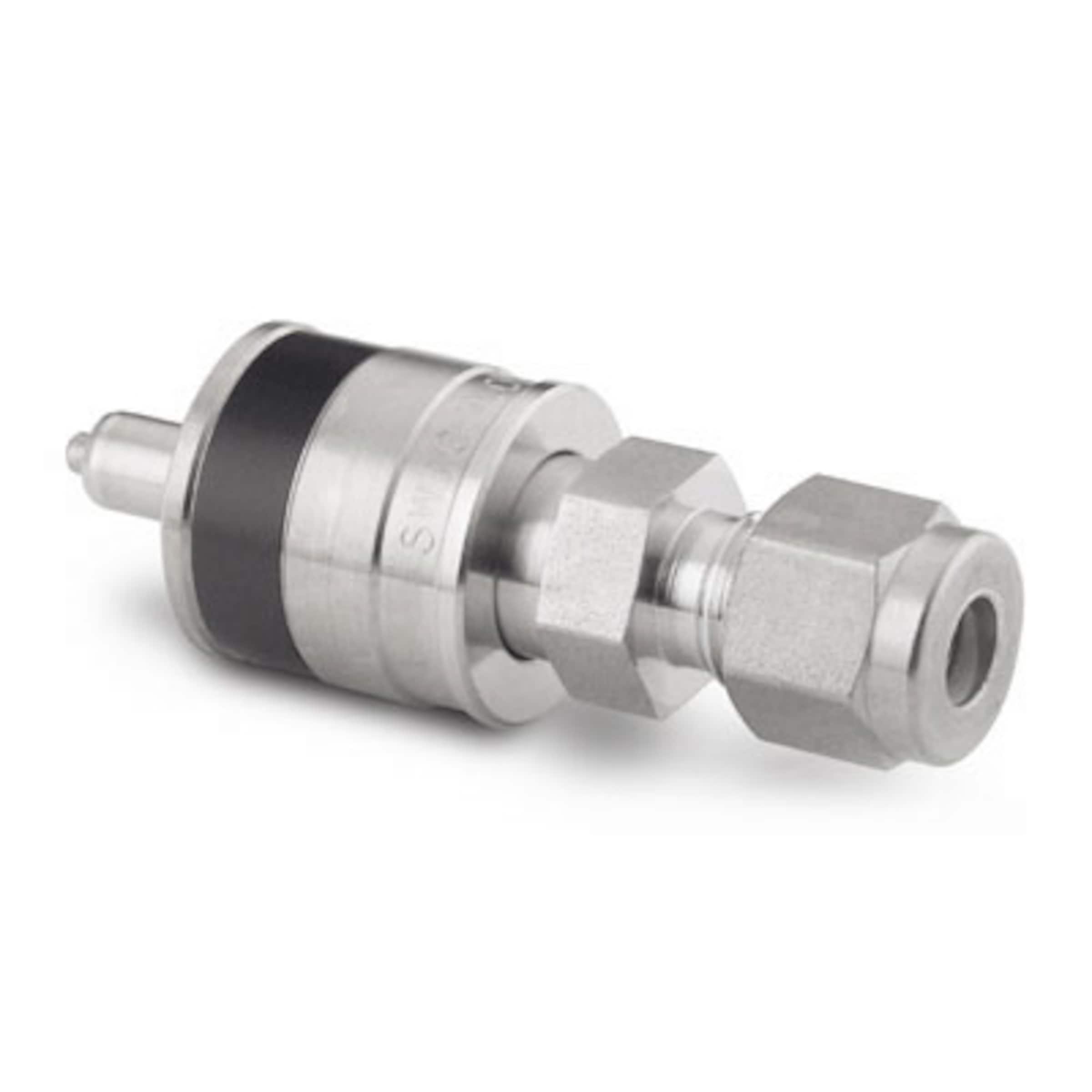 Stainless Steel Instrumentation Quick Connect Stem with Valve, 0.5 Cv, 3/8 in. Swagelok Tube