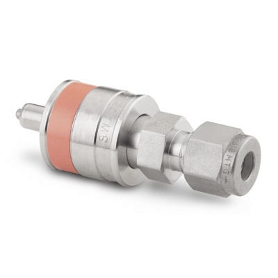 Stainless Steel Instrumentation Quick Connect Stem with Valve, 0.2