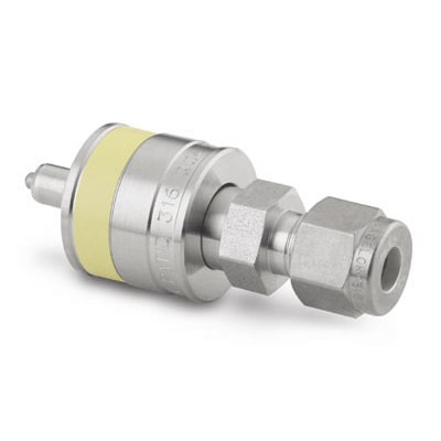 Stainless Steel Instrumentation Quick Connect Stem with Valve, 0.2