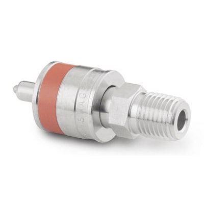 Stainless Steel Instrumentation Quick Connect Stem with Valve, 0.2