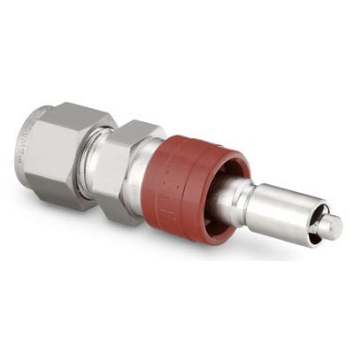 0.2 Cv SS-QC4-D-400 1/4" 1- Swagelok Stainless Quick Connect Stem with Valve 