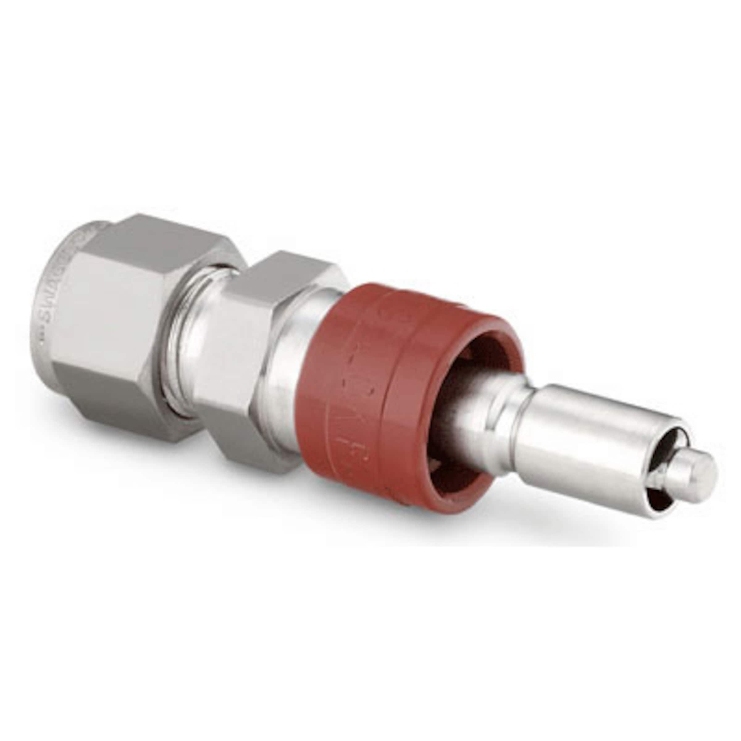 Stainless Steel Instrumentation Quick Connect Stem with Valve, 0.2 Cv, 1/4  in. Swagelok Tube Fitting, Instrumentation Quick Connects, Quick Connects, Valves, All Products