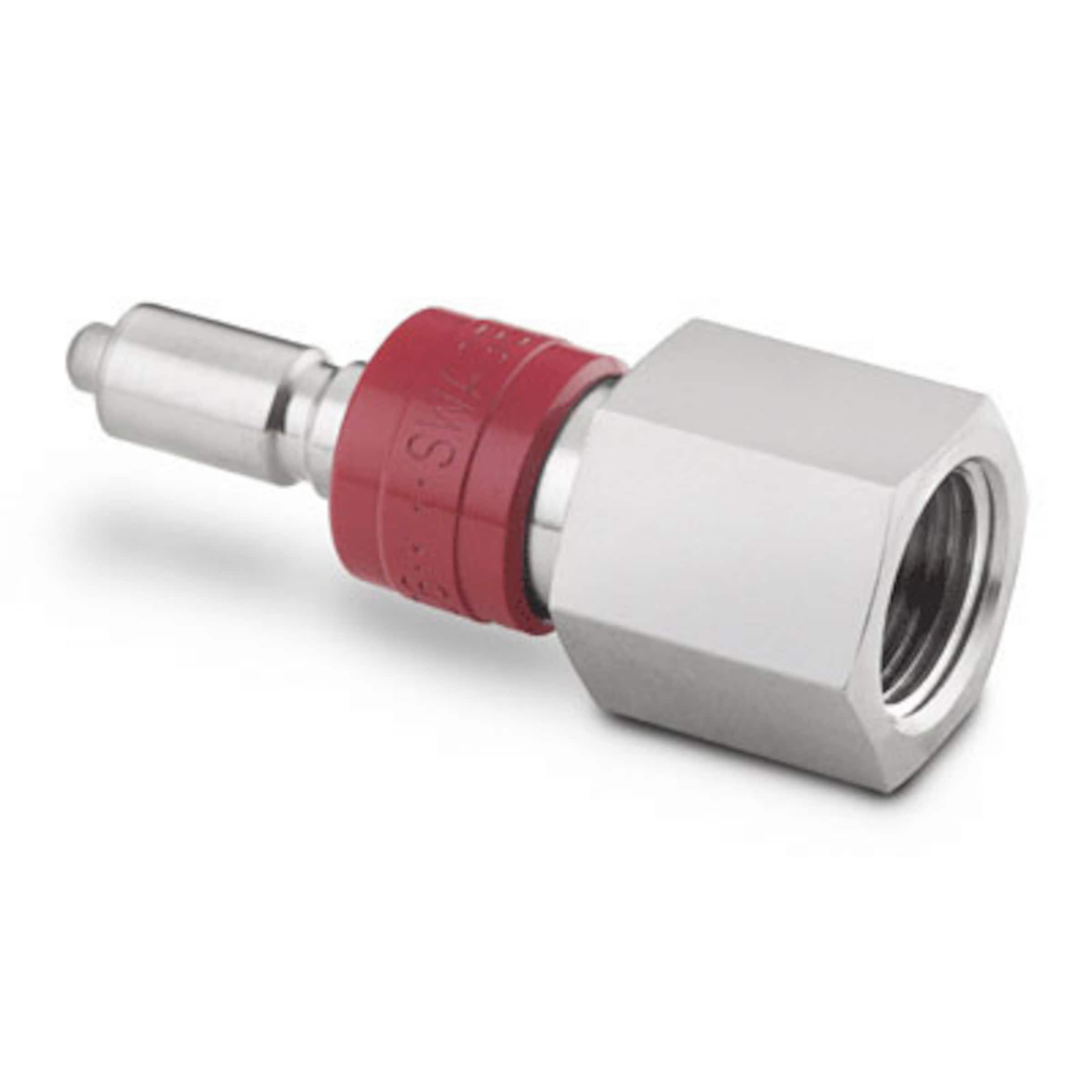 Stainless Steel Instrumentation Quick Connect Stem with Valve, 1.3 Cv