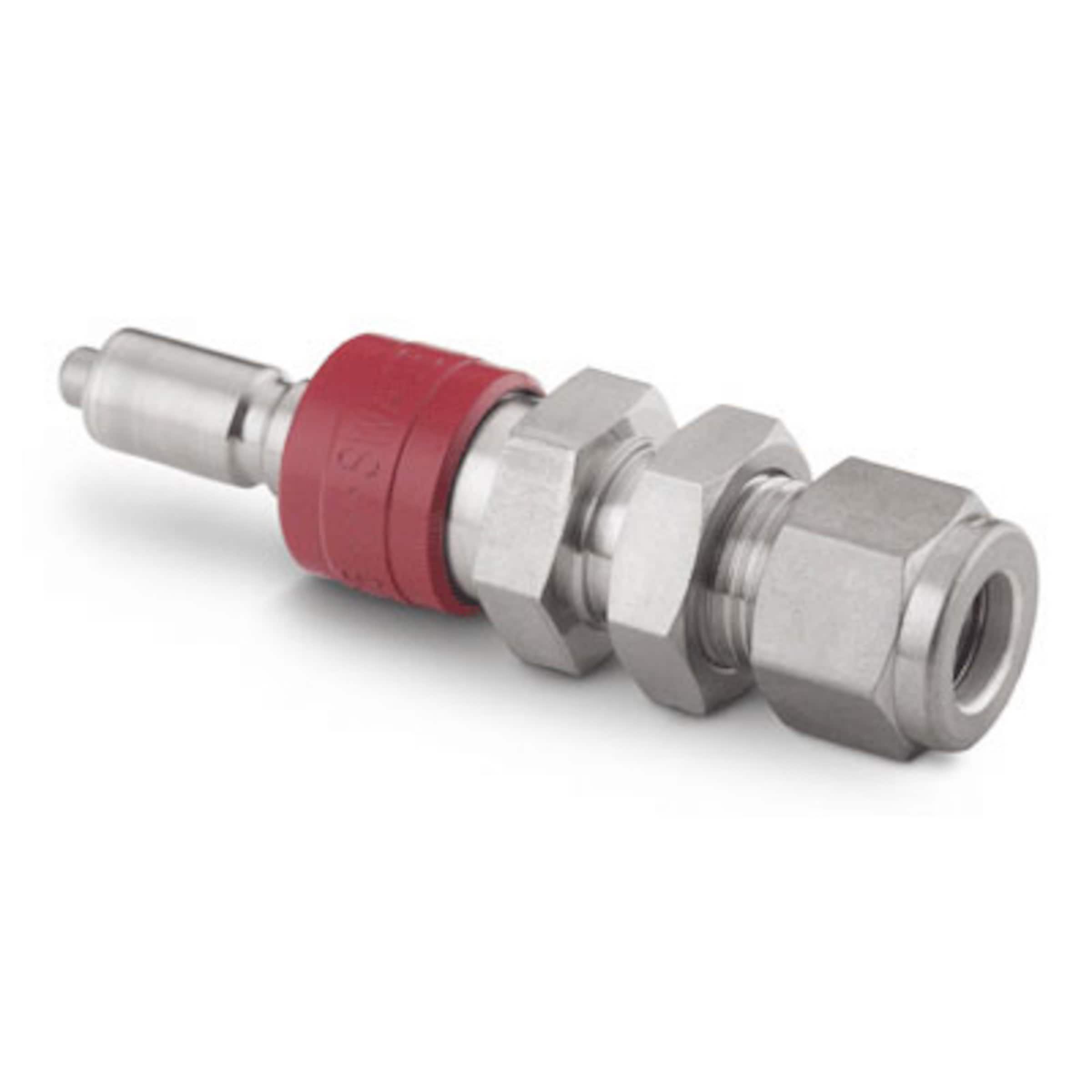 Stainless Steel Instrumentation Quick Connect Stem with Valve, 0.2 Cv