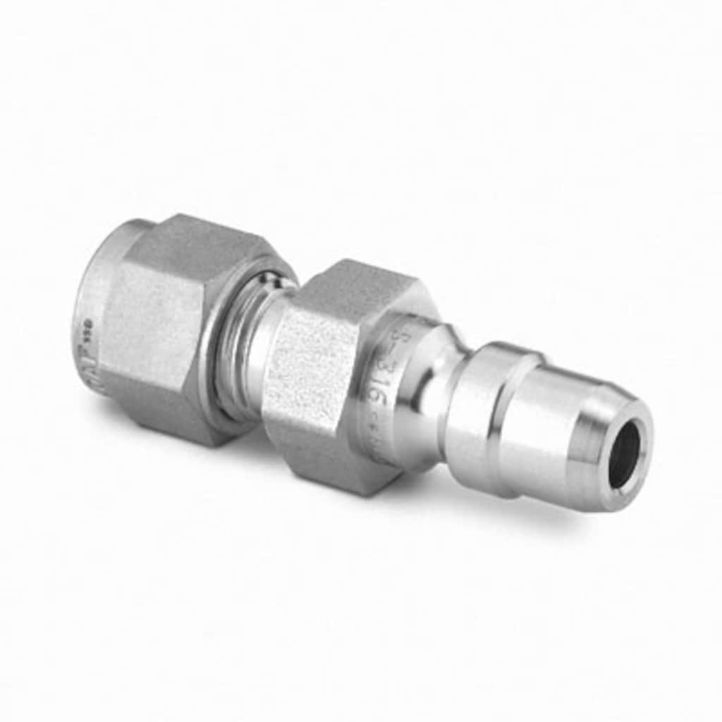 Stainless Steel Full Flow Quick Connect Stem without Valve, 2.2 Cv, 6 mm Swagelok Tube Fitting