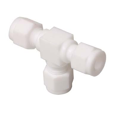 PTFE Swagelok Tube Fitting, Union Tee, 1/4 in. Tube OD | Swagelok