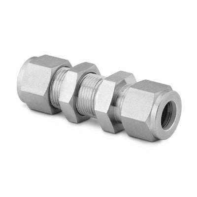 Stainless steel bellow hose fit 1/4" OD tube compression fitting double ferrule 