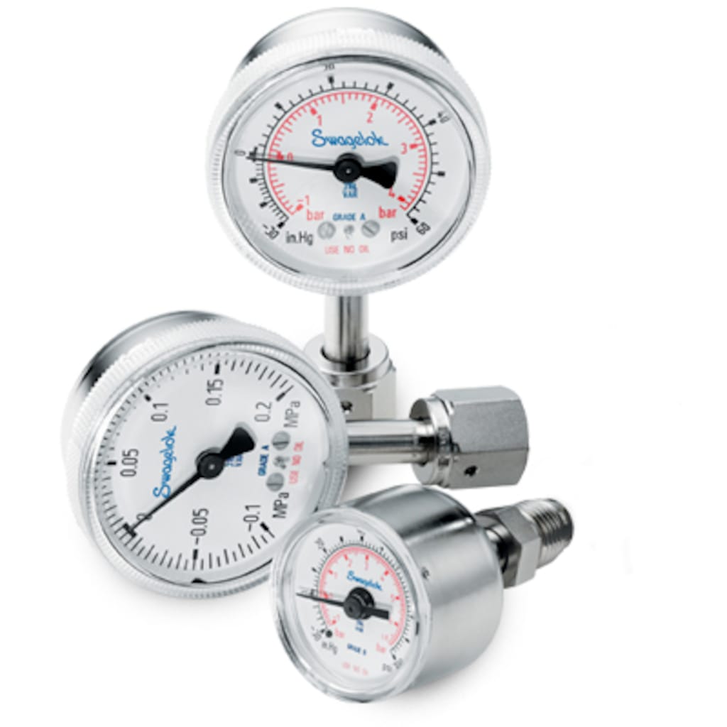 Pressure Gauges, Ultrahigh-Purity and Clean Dry Air